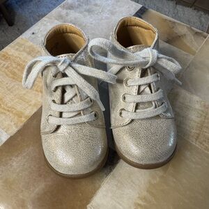 Pom D'Api Kids Dress Shoes in Cream